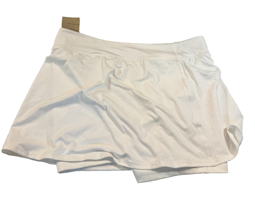 Nike Women’s Dri-Fit 2 in 1 Tennis Skort Slim Fit Performance Shorts White Large
